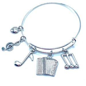 Accordion Charm Bracelet Musical Instrument